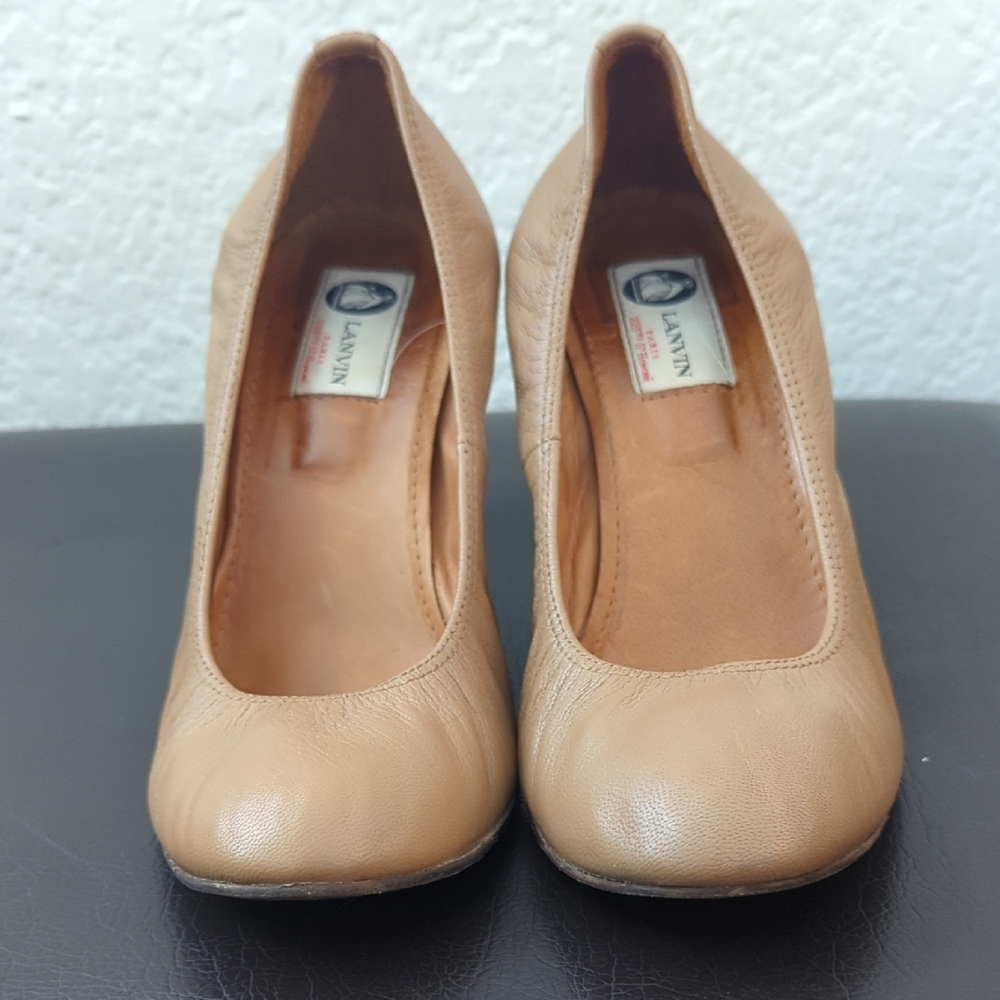 Lanvin Brown Leather Wedges
